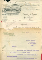 1925 - 2 Lettres Commerciales Des Ets LAFFETAT (Caen) - DENREES COLONIALES - VINS ET SPIRITUEUX EN GROS - Levensmiddelen