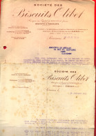 1923/26 -2 Lettres Commerciales De La SOCIETE DES BISCUITS OLIBET (Suresne) - BISCUITS ET CHOCOLATS - Alimentos