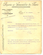1922 - Lettre Commerciale De La RIZERIE ET SEMOULERIE DE PARIS - Lebensmittel
