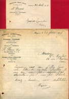 1923 - 2 Lettres Commerciales Pour Produits Alimentaires Félix POTIN - Maison DURAND (Houlgate) Et BONIN (bayeux) - Alimentaire
