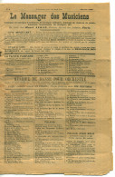 1890 - Catalogue LE MESSAGER DES MUSICIENS - Choix De Musiques Et Chants - Spartiti