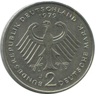 2 DM 1979 J K.SCHUMACHER WEST & UNIFIED GERMANY Coin #AG254.3.U - 2 Marcos