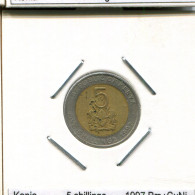 5 SHILLINGS 1997 KENYA BIMETALLIC Coin #AS337.U - Kenia