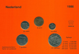 NETHERLANDS 1986 MINT SET 5 Coin #SET1023.7.U - [Sets Sin Usar &  Sets De Prueba