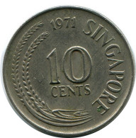 10 CENTS 1971 SINGAPORE Coin #AR171.U - Singapur