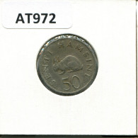 50 SENTI 1970 TANZANIA Coin #AT972.U - Tanzanie