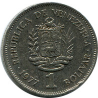 1 BOLIVAR 1977 VENEZUELA Coin #AR924.U - Venezuela