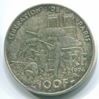 100 FRANCS 1994 FRANCE Coin Liberation Of Paris  Silver AUNC #FR1044.35 - 100 Francs