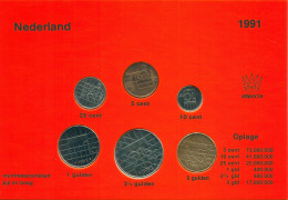 NETHERLANDS 1991 MINT SET 6 Coin #SET1028.7.U - Jahressets & Polierte Platten