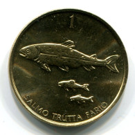 1 TOLAR 2001 SLOVENIA UNC Fish Coin #W11370.U - Slovénie