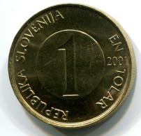 1 TOLAR 2001 SLOWENIEN SLOVENIA UNC Fish Münze #W11048.D - Slowenien