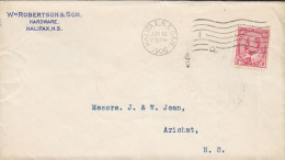 Canada VM ROBERTSON & SON Harware, HALIFAX N.S. 1906 Cover Lettre ARICHAT (Arr.) 2c. Edw. VII. Stamp - Brieven En Documenten