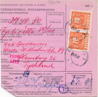 32215# SUEDE MANDAT POSTE INTERNATIONAL INTERNATIONELL POSTANVISNING GÖTEBORG 1967 HAMBURG SWEDEN SVERIGE - Lettres & Documents