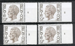 BELGIE * ELSTRÖM * Nr 1583  Plaatnummers 1-4 * Postfris Xx * FLUOR PAPIER - Andere & Zonder Classificatie