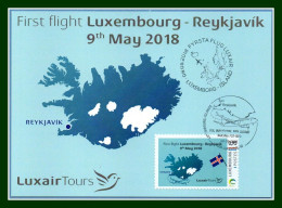 Luxembourg Carte Maximum First Fly > REYKJAVIK ISLAND 2018 - Cartoline Maximum