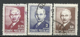 Turkey; 1946 3rd Inonu Issue Stamps - Gebraucht