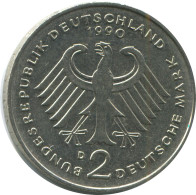 2 DM 1990 D K.SCHUMACHER BRD ALEMANIA Moneda GERMANY #AG252.3.E - 2 Marcos