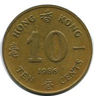 10 CENTS 1986 HONG KONG Moneda #BA165.E - Hongkong