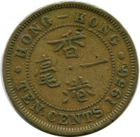 10 CENTS 1956 HONG KONG Moneda #BA163.E - Hong Kong