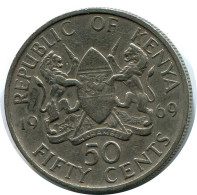 50 SHILLINGS 1969 KENYA Moneda #AZ200.E - Kenya