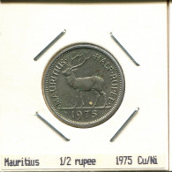 1/2 RUPPE 1975 MAURICIO MAURITIUS Moneda #AS388.E - Mauricio