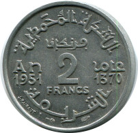 2 FRANCS 1951 MARRUECOS MOROCCO Moneda #AP244.E - Maroc