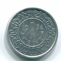 1 CENT 1974 SURINAME NEERLANDÉS NETHERLANDS Aluminium Colonial Moneda #S11384.E - Surinam 1975 - ...