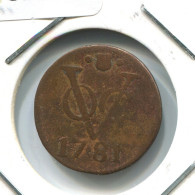1781 UTRECHT VOC DUIT NEERLANDÉS NETHERLANDS Colonial Moneda #VOC1714.10.E - Nederlands-Indië