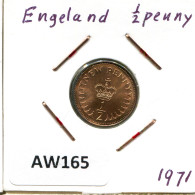 HALF PENNY 1971 UK GRANDE-BRETAGNE GREAT BRITAIN Pièce #AW165.F - 1/2 Penny & 1/2 New Penny