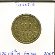 100 MILLIMES 2005 TUNISIE TUNISIA Pièce #AP833.2.F - Tunisie
