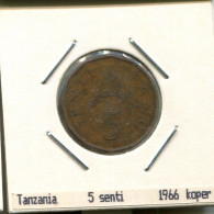 5 CENTI 1966 TANZANIE TANZANIA Pièce #AS358.F - Tansania