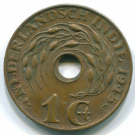 1 CENT 1945 D INDES ORIENTALES NÉERLANDAISES INDONÉSIE INDONESIA Bronze Colonial Pièce #S10382.F - Nederlands-Indië