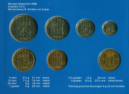 NÉERLANDAIS NETHERLANDS 1988 MINT SET 6 Pièce + MEDAL #SET1105.7.F - Mint Sets & Proof Sets