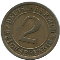 2 REICHSPFENNIG 1924 J ALLEMAGNE Pièce GERMANY #AE287.F - 2 Rentenpfennig & 2 Reichspfennig