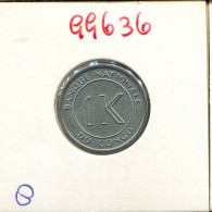 1 LIKUTA 1967 CONGO Pièce #AR429.F - Congo (República Democrática 1964-70)