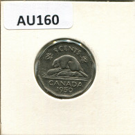 5 CENTS 1950 CANADA Pièce #AU160.F - Canada