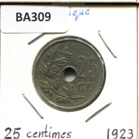 25 CENTIMES 1923 BELGIQUE BELGIUM Pièce #BA309.F - 25 Centimes