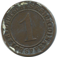 1 REICHSPFENNIG 1924 J DEUTSCHLAND Münze GERMANY #AD435.9.D - 1 Rentenpfennig & 1 Reichspfennig
