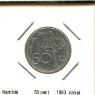 50 CENTS 1993 NAMIBIA Münze #AS396.D - Namibie