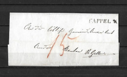 1858 BoM Brief Ohne Marke ► Brief Mit Balkenstempel CAPPEL Winkler 3294a/4 Und Entwertungen ZÜRICH Und WEESEN - ...-1845 Prefilatelia