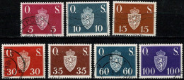 Noruega Servicio  60/66 (o) Usado. 1952 - Officials