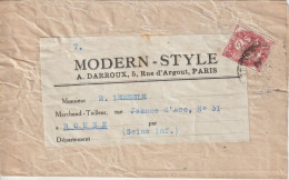 France 2c Blanc Sur Bande Pour Journaux Modern Style Paris - 1900-29 Blanc