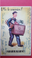 Delcampe - Carte à Systeme V'la Le Courrier  De Briare , Facteur Avec Sacoche - Dreh- Und Zugkarten