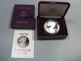 USA - 1987 S - American 1 Oz Silver Eagle Dollar PROOF US Mint With Box & COA - 1979-1999: Anthony