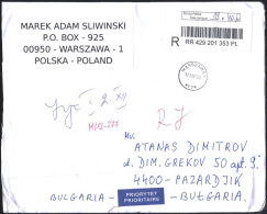 Mailed Cover (registered Letter) 2020  From Poland - Briefe U. Dokumente