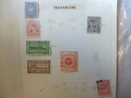 TRANVANCORE MINT HINGED OR USED AS PER SCANS - Travancore