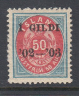 Iceland 1902 - Michel 33 B Mint Hinged * - Unused Stamps