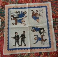 Serviette En Papier Tintin,Milou...3 Scans - Tischkunst