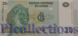 CONGO DEMOCRATIC REPUBLIC 20 FRANCS 2003 PICK 94 UNC - République Démocratique Du Congo & Zaïre