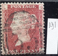 GB Queen Victoria 1858 - 1864 Yvert 26 , One Penny Rouge Planche Plate 191 Obl TB - Oblitérés